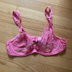 Huit made in France sheer balconette bra 34C